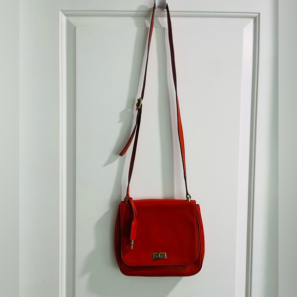 Fossil Orange Leather Crossbody Bag - Picture 2 of 7